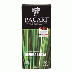 Chocolate Organico con Hierba Luisa (Lemongrass) (50 g)