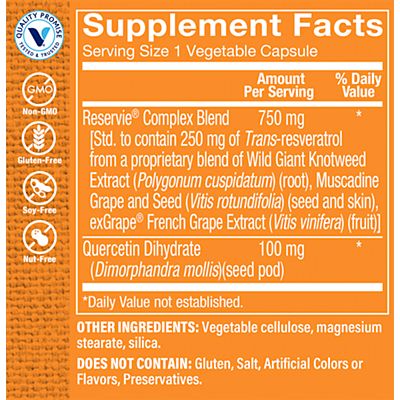 Trans-Resveratrol 250 mg (60 Capsulas)