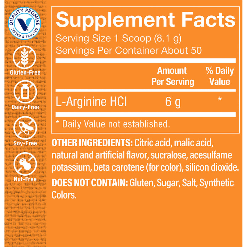 L-arginina HCl - Sabor Tropical (50 Tomas)