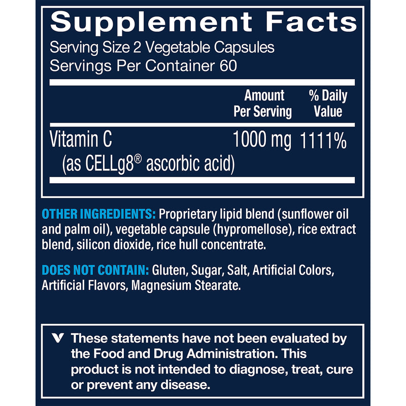 Vitamina C Liposomal 1000mg (120 Cápsulas Vegetarianas)