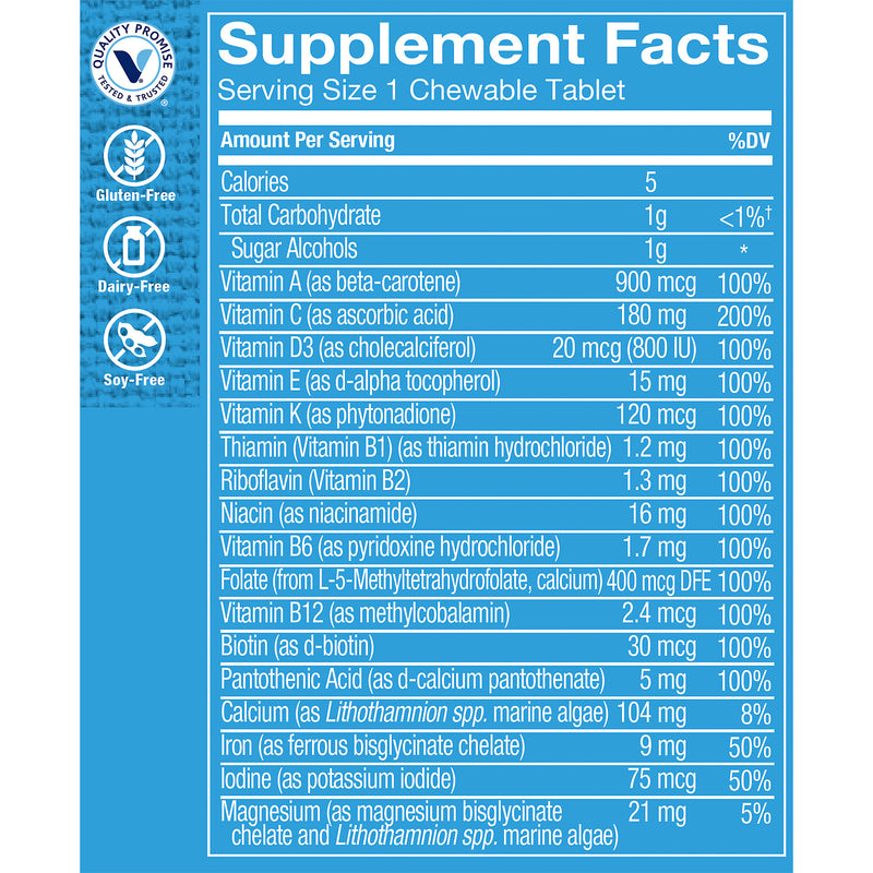 Multivitamínico Bariátrico Masticable - Bayas Tropicales (60 tabletas masticables)