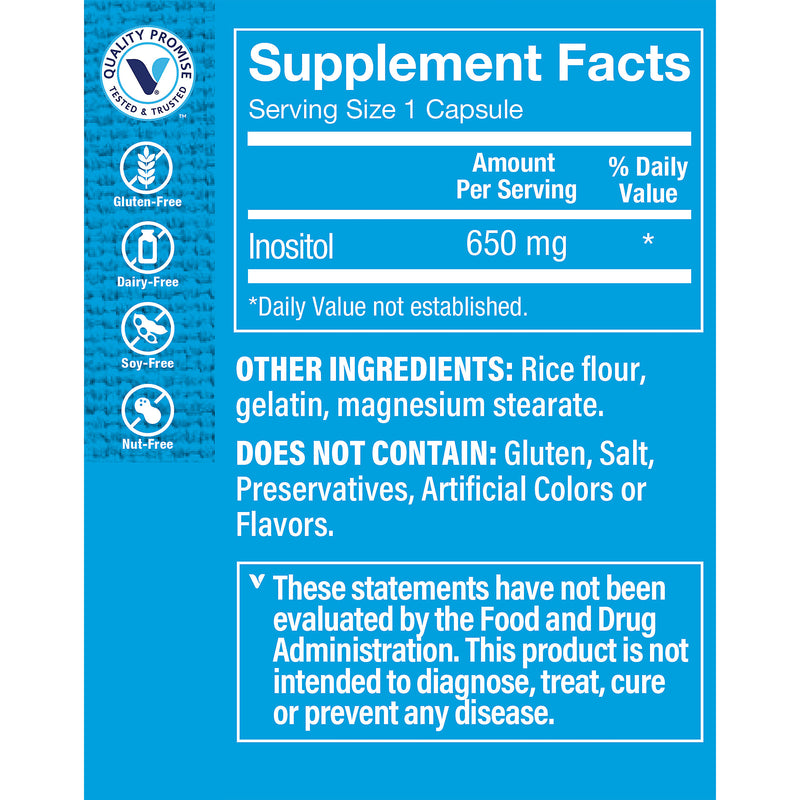 Inositol 650 mg (100 Capsulas)