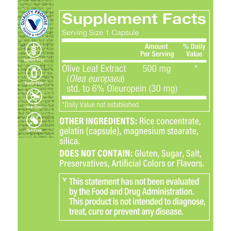 Olive Leaf Extract 500 mg (100 Capsulas)