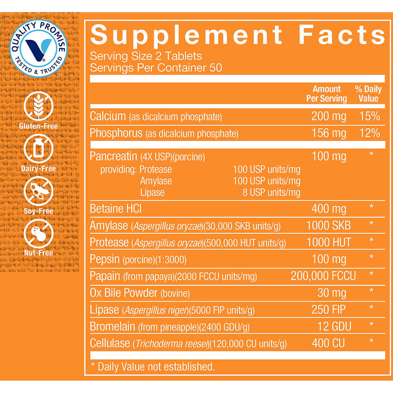 Multi Enzyme con Betaina (100 Tabletas)