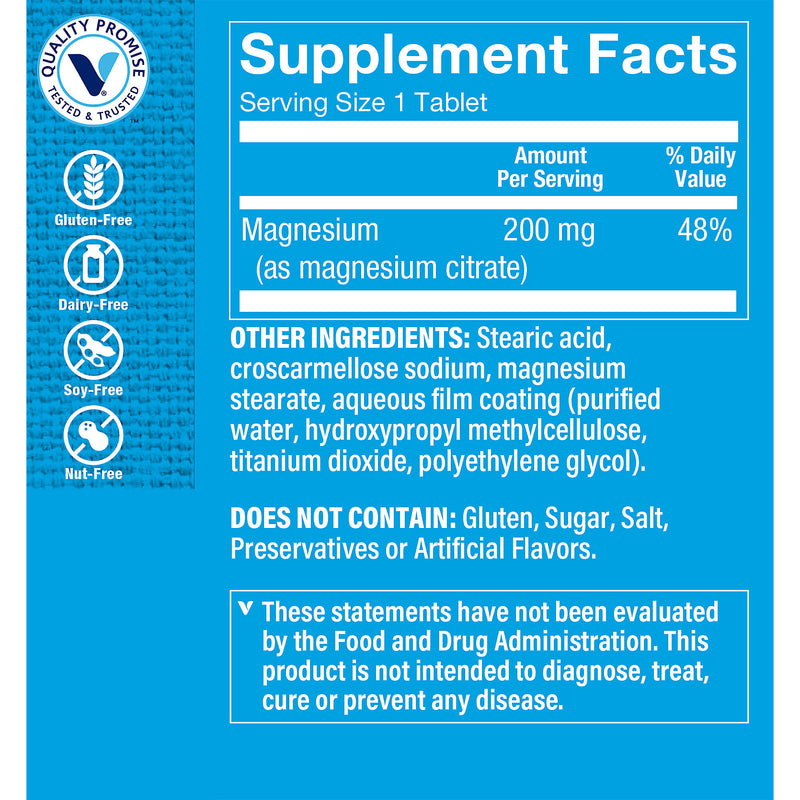 Magnesium Citrate 200 mg (300 Tabletas)