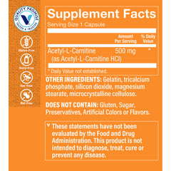 Acetyl-l-Carnitine 500 mg (120 Capsulas)