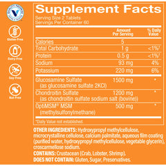 Triple Strength Glucosamine Chondroitin MSM (120 Tabletas)