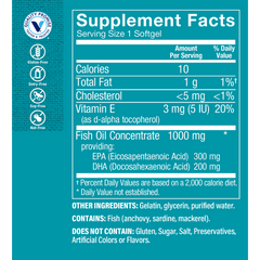 Omega 3 Fish Oil 1000 mg 300/200 EPA/DHA (60 Capsulas Blandas)