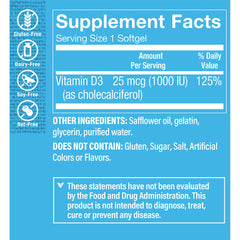 D3 1000 IU (100 Capsulas Blandas)