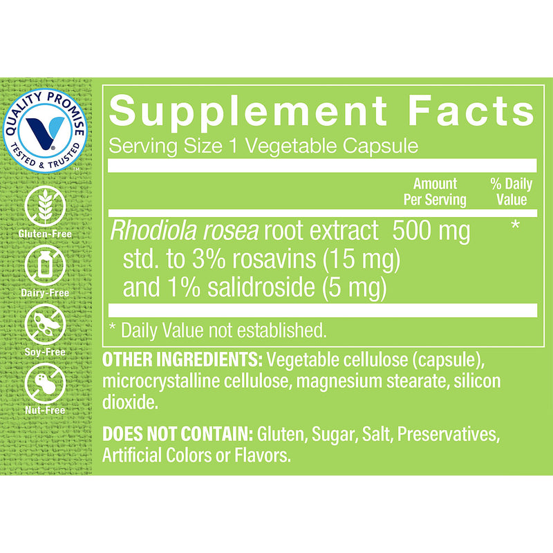 Rhodiola Rosea 500 mg (60 Capsulas)