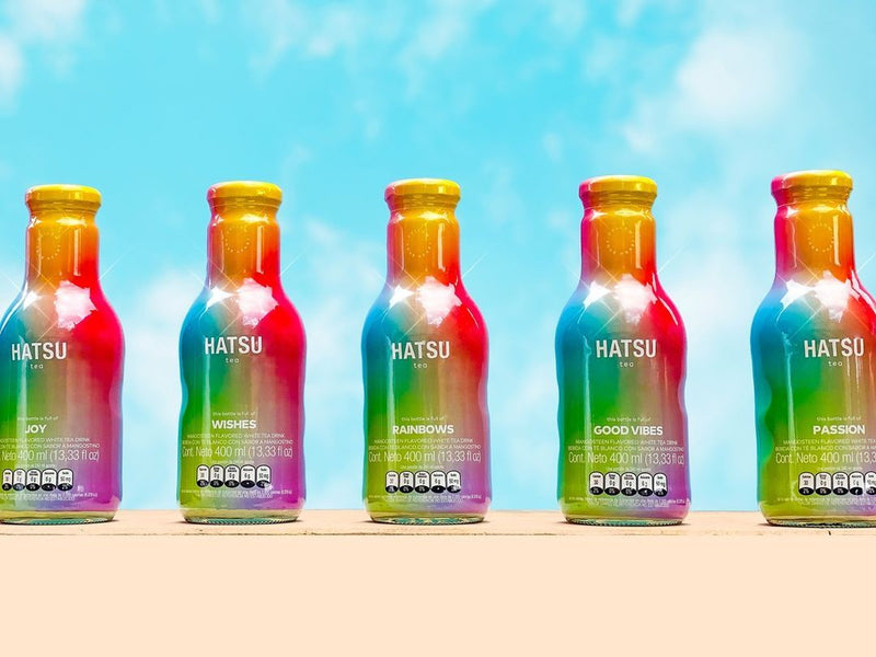 Hatsu Rainbow -  Te Blanco con Mangostino (6 Botellas de 400 ml)