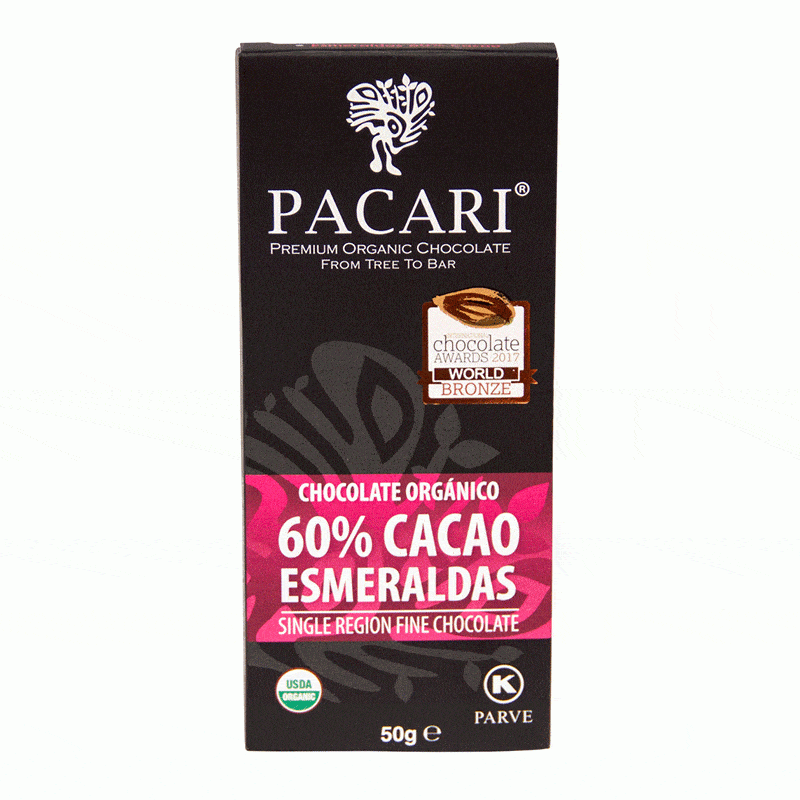 Chocolate Organico Esmeralda 60% Cacao (50 g)