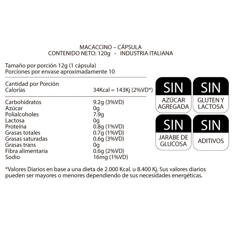 Bebida Funcional - Macaccino con Maca (10 Capsulas)