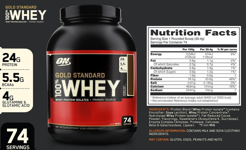 Gold Standard 100% Whey - Chocolate (73 Tomas)