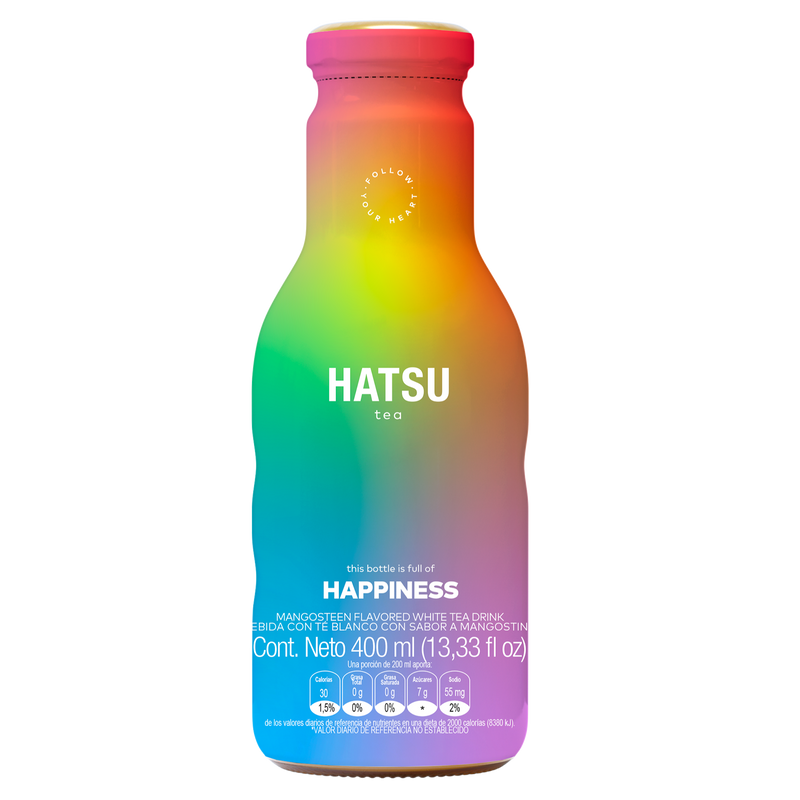 Hatsu Rainbow -  Te Blanco con Mangostino (6 Botellas de 400 ml)
