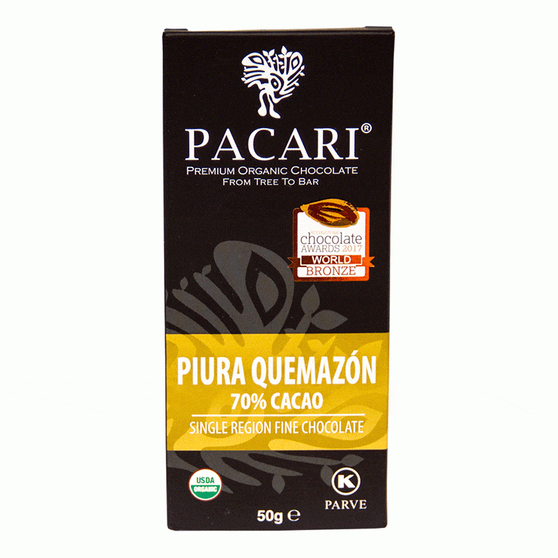 Chocolate Organico Lacumbia 70% Cacao (50 g)