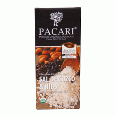 Chocolate Organico con Sal de Cuzco y Nibs 60% Cacao (50 g)