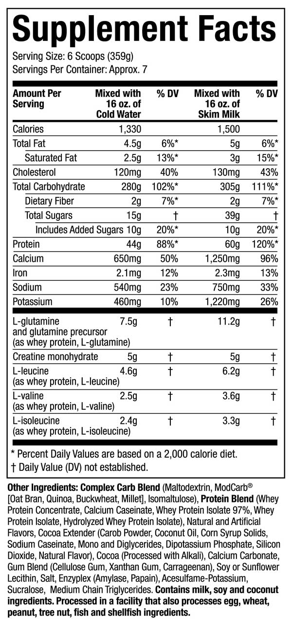 100% Mass Gainer - Chocolate Brownie (7 Tomas)